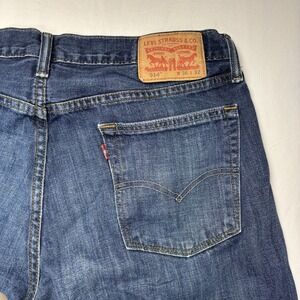 Levis 514 Jeans Mens 36x32 Blue Straight Leg Mid Rise Medium Wash Denim Relaxed